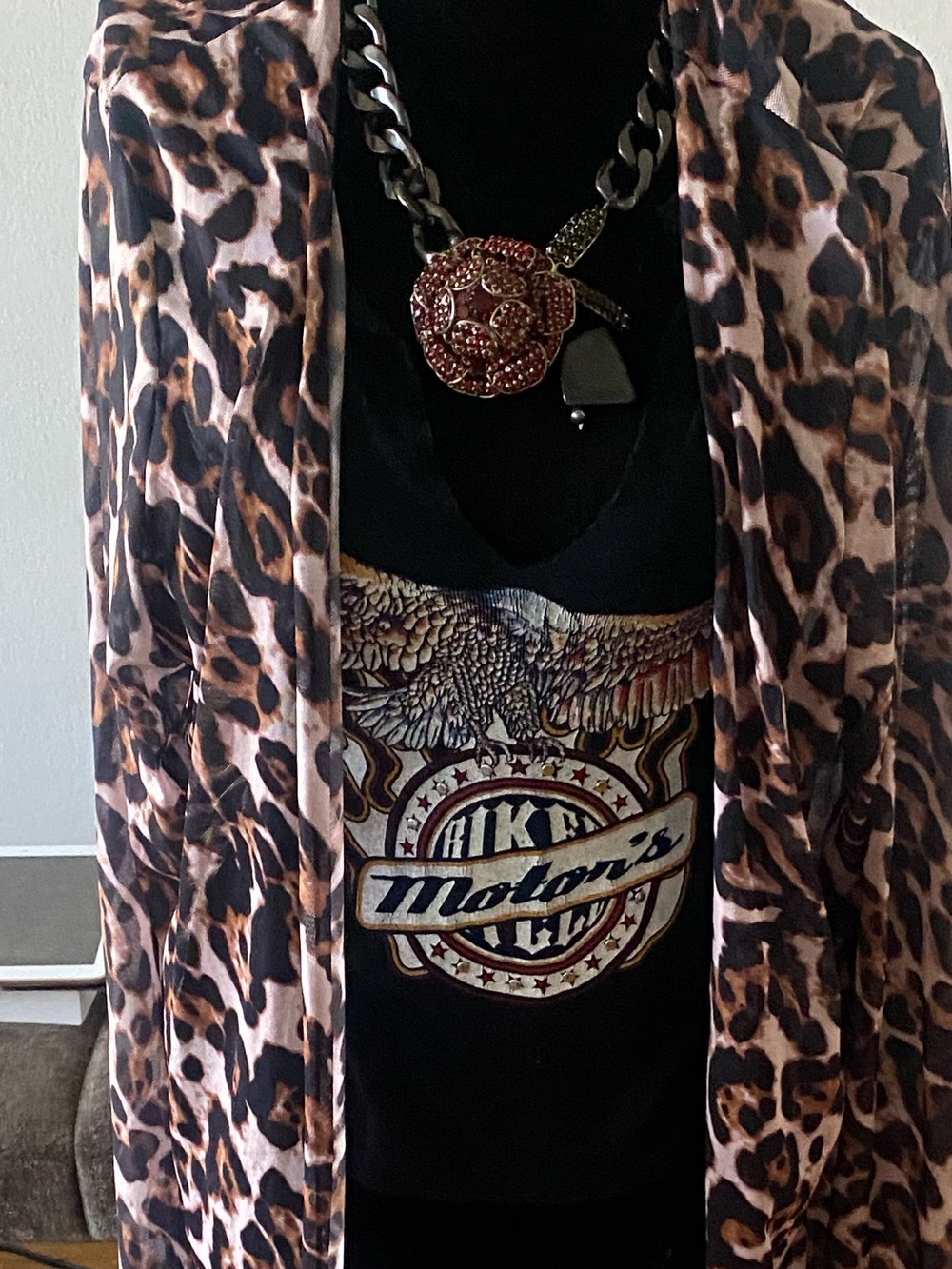 Leopard Print Sheer Duster